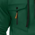 thumbnail image 6 of Evdexr Quarter Zip Hoodies Mens Tactical Big and Tall Pullover Fall Drawstring Long Sleeve Athletic Hoody Winter Kangaroo Pockets Cargo Oversized Sweatshirt Dark Green S, 6 of 7