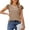 Khaki, variant on Tank Tops for Women Summer Ruffle Short Sleeve Shirts Ladies Dressy Casual V Neck Blouses