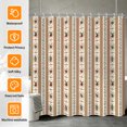 thumbnail image 2 of Tchckioa Shower Curtain,Waterproof Hooks Bath Curtain for Bathroom Decor,Christmas Striped,72x72, 2 of 6