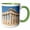 Green/White, variant on 3drose, Parthenon, Acropolis, Athens, Greece, 11oz Two-tone Yellow Mug