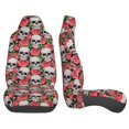 thumbnail image 3 of Yiaed Skull and Roses Print Car Seat Covers,Universal Auto Seats Protector Fits for Car,SUV Sedan,Truck,Automotive Seat Covers & Accessories(Two packs), 3 of 7