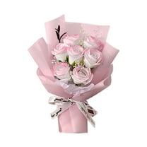 "Preserved Rose Mini Bouquet with LED Light - Unique Gift for Her, Perfect for Valentine's Day or Special Occasions"