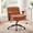 Orange, variant on Limthesky Criss Cross Chair with Flip-Up Arms and Wheels,Comfy Swivel Office Desk Chair with Thick Cushion, Height Adjustable Fabric Cross Legged Chair for Home Office,Gray