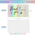 thumbnail image 2 of 120Pcs Thank You Cards Small Business,Mini 6 Styles Thank You for Supporting Cards Notes Shopping Holographic Thanks Greeting Cards for Retail Store Owner Goods Customer 2x3.5 Inch, 2 of 6