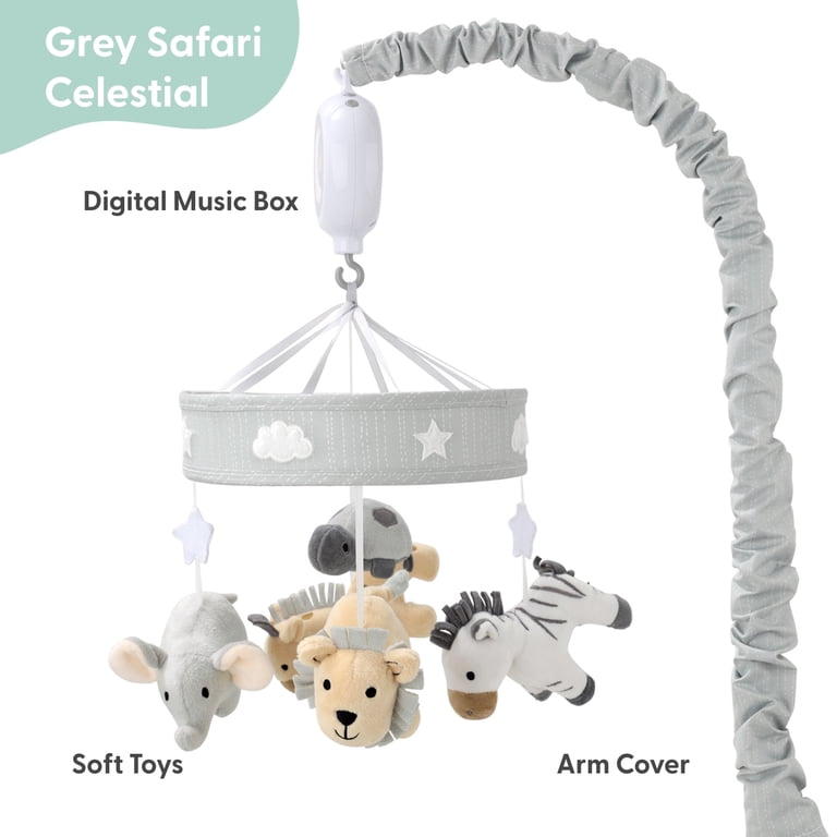 The Peanutshell Safari Celestial Musical Crib Mobile, 12 Lullabies photo 3