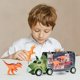 thumbnail image 2 of Juguete de dinosaurio, coche infantil, 3 dinosaurios pequeños al azar, para niña y niño, juguete de dinosaurio para niño de 3 años (verde), 2 of 4