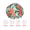 thumbnail image 5 of KLL Rose Flowers Pattern Shower Cap & Bath Cap for Women,Reversible Oversized Waterproof Shower Caps for all Hair Lengths,Elastic Reusable Bathing Hair Cap, 5 of 6