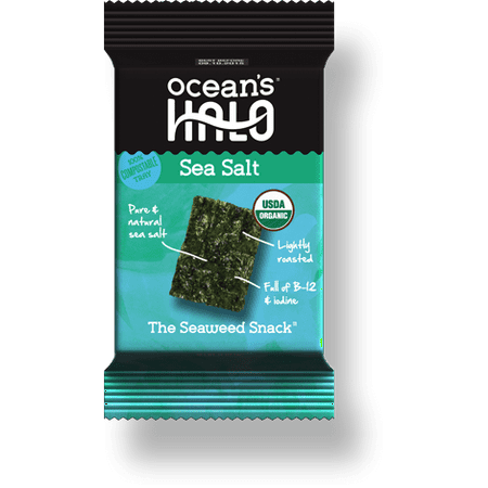 Ocean's Halo Organic Seaweed Snack - Sea Salt 0.14oz Unit, 12 Unit