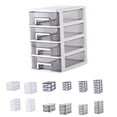 thumbnail image 3 of Transparent Table Drawer Home Office Paper Files Gadgets Makeup Tools Storage Box Multiple Layer Desk Organizer Case, 3 of 9