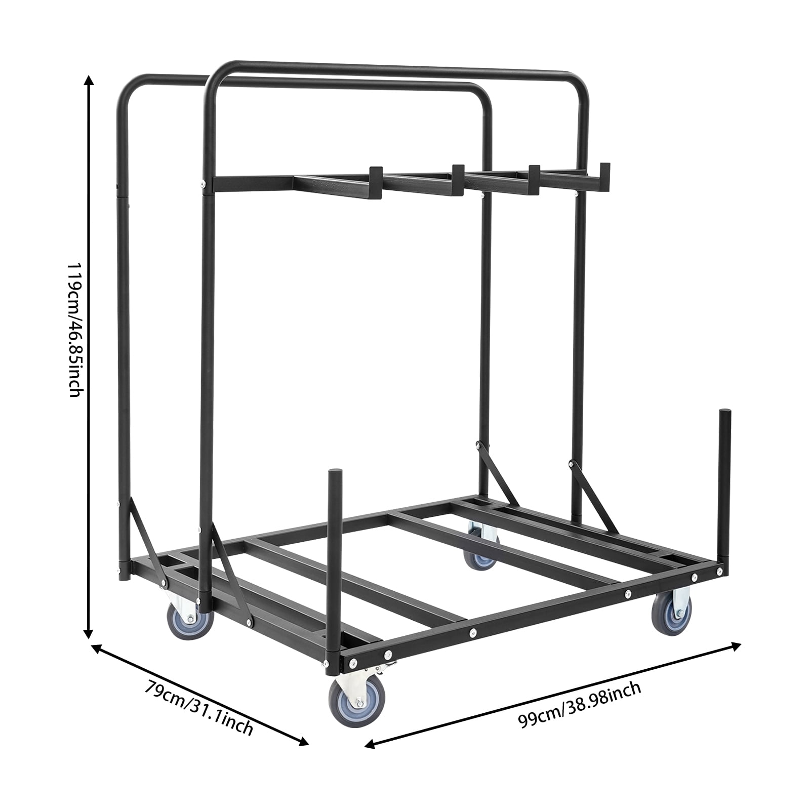 Multi-Load Table Chair Mover, 5 Tables+14 Chairs or 14 Tables Capacity, Removable Design & Smooth Edges, Perfect for Event Planners, Facility Managers