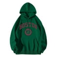 thumbnail image 4 of Boston Print Hoodies for Women Long Sleeve Hooded Sweatshirt Fall Casual Pullover Sweater, 4 of 4