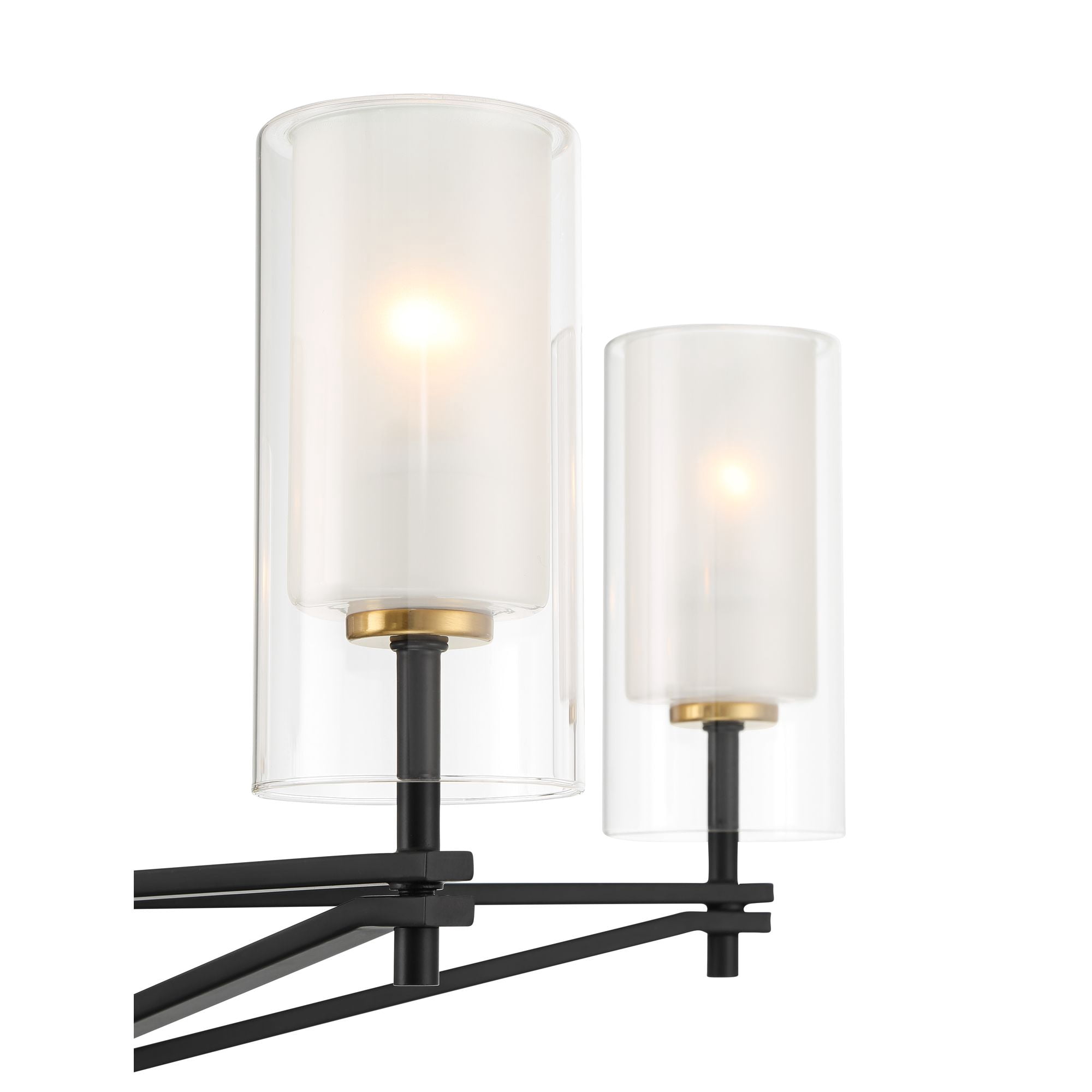 Possini Euro Design Nyack 25" Modern Pendant Chandelier Ceiling Light Fixture Dining Room Over Table Open Frame 5-Light Black Gold Finish