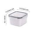 thumbnail image 4 of Ycandiee Fridge Food Storage Container Set with Lids with Strainer, Fruit Vegetable Storage Containers Keep Fruits, Vegetables, Berry, Meat Fresh longer, BPA-Free Plastic Produce Keepers, 4 of 4