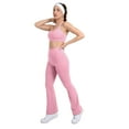 thumbnail image 6 of YITTY Active Women's UltraLuxe Kick Flare High Waist Legging, Athleisure, 4-Way-Stretch, Pink Sorbet, 2X, Short | 30" Inseam, 6 of 8