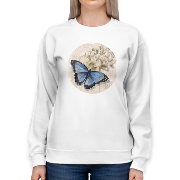 Shadow Box Butterfly C Sweatshirt Women -Grace Popp Designs, Female 4X-Large