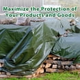 thumbnail image 5 of Heavy Duty Waterproof Tarp Tarpaulin 6.6' x 10' Canopy Tent Poly Tarp Cover 5 Sizes Thick UV Resistant Rip and Tear Proof, 5 of 10