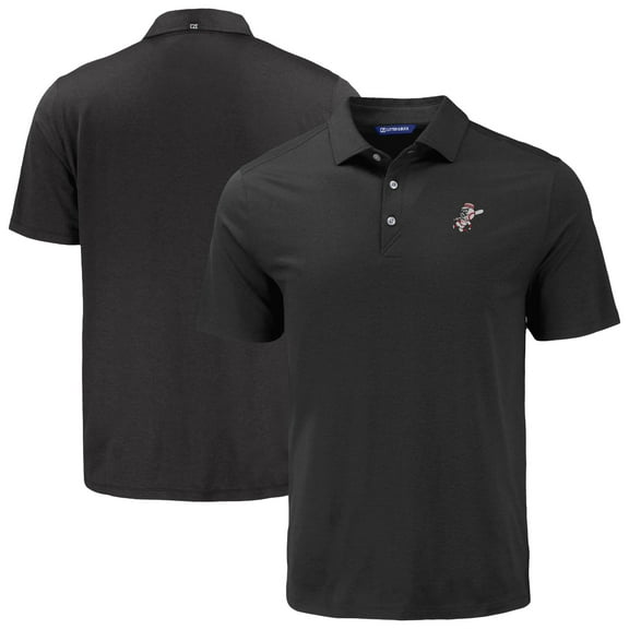 Men's Cutter & Buck Black Cincinnati Reds Coastline Epic Comfort Eco Recycled Polo