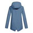 thumbnail image 2 of Frontwalk Womens Hooded Parka Coat Winter Thicken Fleece Down Jacket Overcoat Mid Length Zipper Outerwear Sky Blue M, 2 of 3