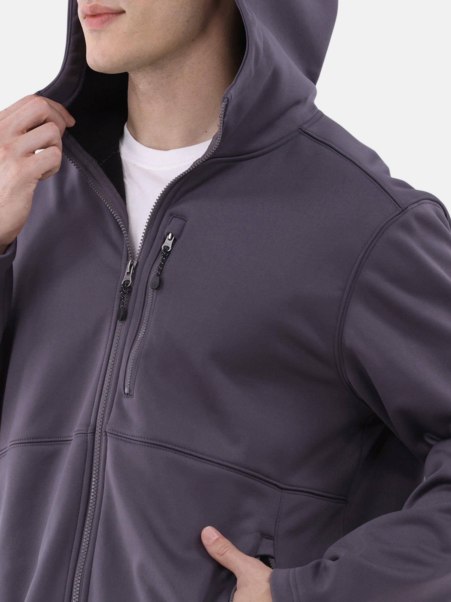 Ozark Trail Men's & Big Men's Softshell Jacket with Hood, Sizes S-3XL