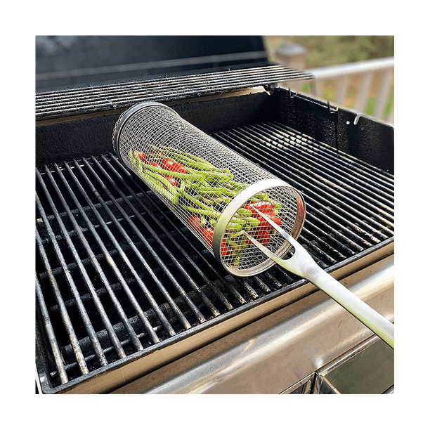 Lot De 5 Grilles Rondes En Fer Pour Barbecue - Diamètre 25 Cm - Antiadhésives Et Résistantes à La Chaleur