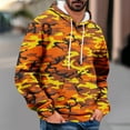 thumbnail image 2 of DDAPJ pyju Mens Oversized Graphic Hoodies Drawstring Long Sleeve Kangaroo Pocket Hooded Sweatshirt Trendy Casual Pullover Hoodie Orange XXL, 2 of 6