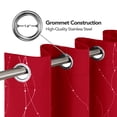 thumbnail image 6 of Deconovo Thermal Insulated Blackout Curtains for Nursery Solid Grommet Noise Reducing Curtains, Wave Line and Dots Design (Set of 2, 52" x 63", Red), 6 of 9