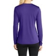 thumbnail image 2 of Mafoose Women's Long Sleeve Competitor V-Neck Tee Purple Small, 2 of 5