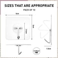 thumbnail image 2 of Gancho de pared adhesivo 10 piezas, 6 x 6 cm - Gancho de pared de acero inoxidable para el hogar, la cocina y el baño - Carga máxima: 5 kg - Ideal para Toallas, Albornoces y Ropa brillar Electrónica, 2 of 5