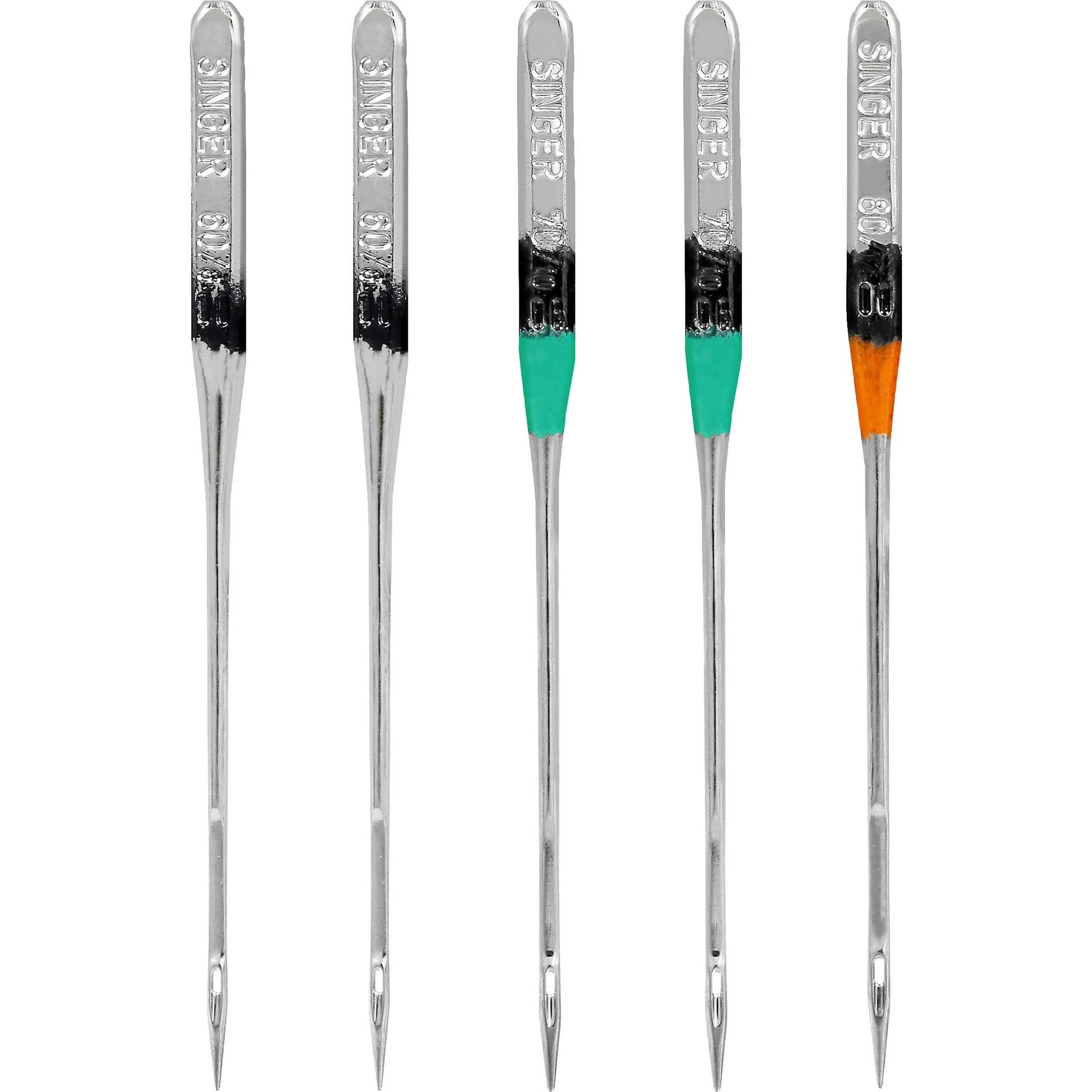 SINGER Assorted Size Microtex Steel Sewing Machine Needles - 5 Count