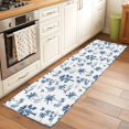 thumbnail image 2 of Blue Tropical Plant 2'x6' Runner Rugs for Hallway Kitchen Bedside Non Slip Washable, Summer Palm Trees Coastal Nautical Entryway Rug Runners with Rubber Backing, Long Carpet Runner for Laundry Room, 2 of 8