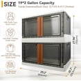 thumbnail image 2 of Storage Bins, Cabinet with Lids, Extra Large Useful Box, 19 Gallons (72L) Capacity (Each One), 2 Packs, Collapsible, Transparent, Home Organizer, 2 of 8