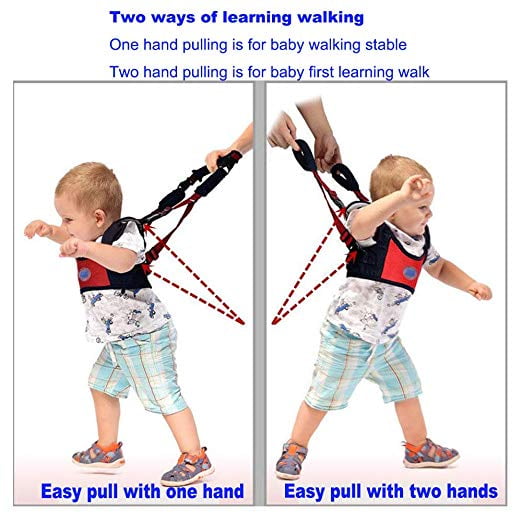 Baby Walker Yellow Baby Walking Harness Sit to Stand Learning Helper Hand-held Assistant with Crotch Adjustable Safety Lifting /& Pulling Dual-use Owl Print for Toddlers Infant Kids Activity