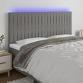 thumbnail image 3 of vidaXL LED Headboard Dark Gray 70.9"x2"x46.5"/50.4" Fabric, 3 of 54