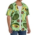 thumbnail image 4 of Sigee Avocado With Seeds Print Men's Shirts Casual Button Down Short Sleeve Summer Beach Shirt Hawaiian Vacation Shirts Tee Shirt-, 4 of 7
