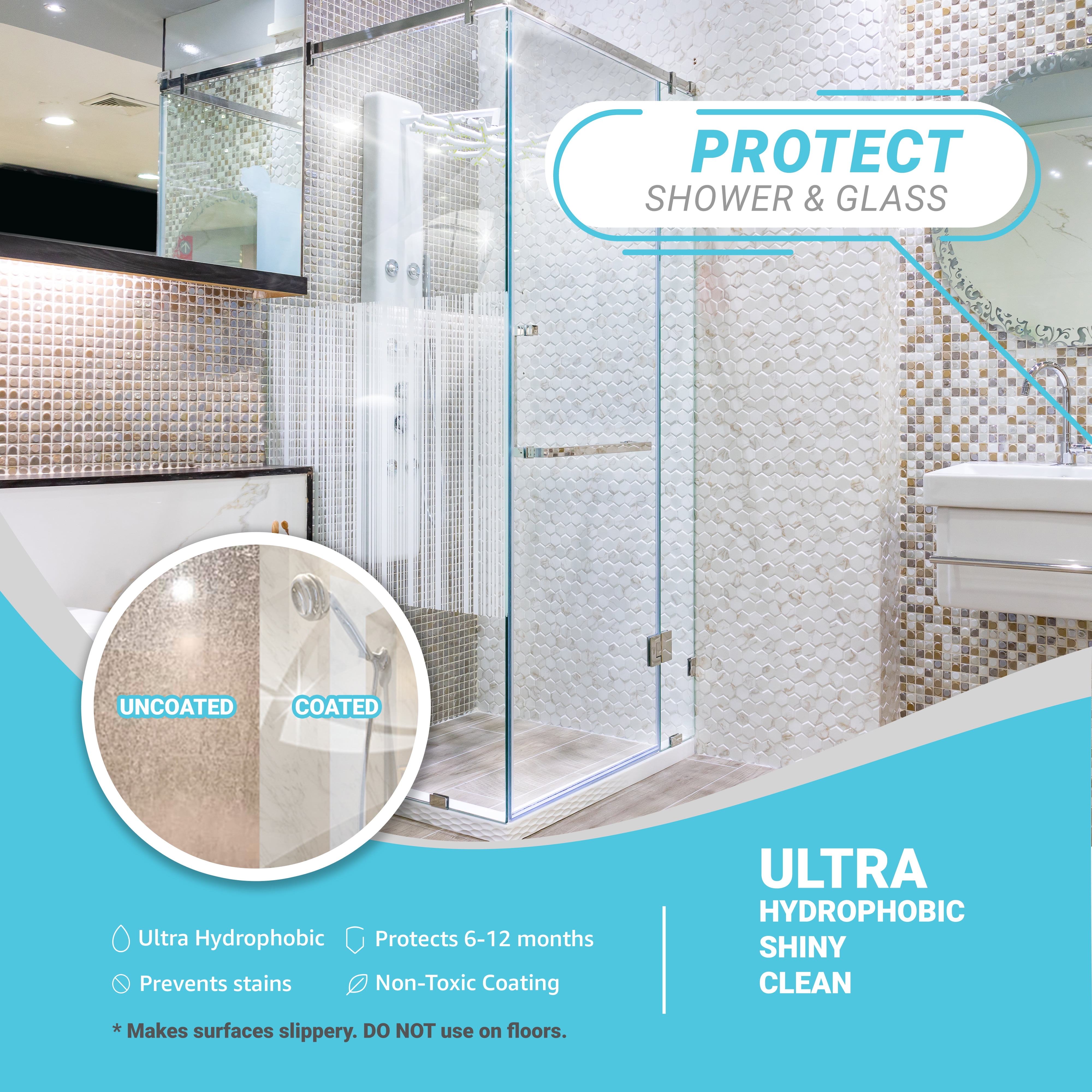 Lifeproof Home Ceramic Coating Spray Kit - Shine, Seal, & Protect Stainless  Steel, Appliances, Countertops, Glass & More Kitchen + Bath Surfaces -  Repels Stains, Grime, Fingerprints, Liquids & More! 