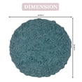 thumbnail image 4 of Home Weavers Bell Flower Collection Bathroom Rug 100% Cotton Tufted Round Shape Bathroom Rug, Soft Absorbent Bath Rugs, Non-Slip Bath rug, Machine Washable Bath Mats for Bathroom- 30" Round, Blue, 4 of 9