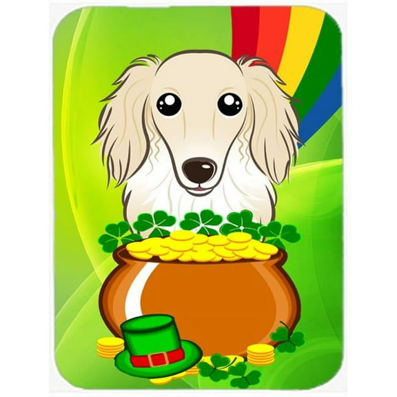 Carolines Treasures  Longhair Creme Dachshund St. Patricks Day Mouse Pad