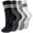 Black + White + Light Gray + Dark Gray, variant on Yawlsow 4 Pairs Pilates Grip Socks for Women, Yoga Grippy Socks for Barre, Hospital, Gym Workout