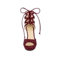 thumbnail image 5 of BLISSFUL STEP Mother's Day Women's Platform Gladiator Strappy Open Toe Stiletto High Heel Sandals Burgundy 6, 5 of 7