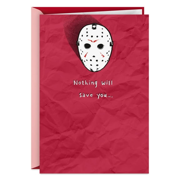 Hallmark Shoebox Friday the 13th Funny Valentine's Day Card (Nothing Will Save You)