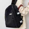thumbnail image 4 of Mochila informal para estudiantes, mochilas escolares de estilo japonés con colgante de flores (negro) Tmvgtek Para Estrenar, 4 of 7