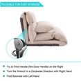 thumbnail image 3 of Triple Tree Multi-Functional Adjustable Floor Recliner Sofa with Two Pillows, Beige, 3 of 7