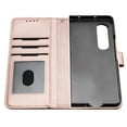 thumbnail image 2 of Allytech Slim Wallet Case for Samsung Galaxy Z Fold4, [Embossed Pattern PU Leather] [Card Slots & Cash Pocket & Magnetic Clasp], Kickstand Shockproof Anti-Scratch Protective Fashion Case, Rosegold, 2 of 7