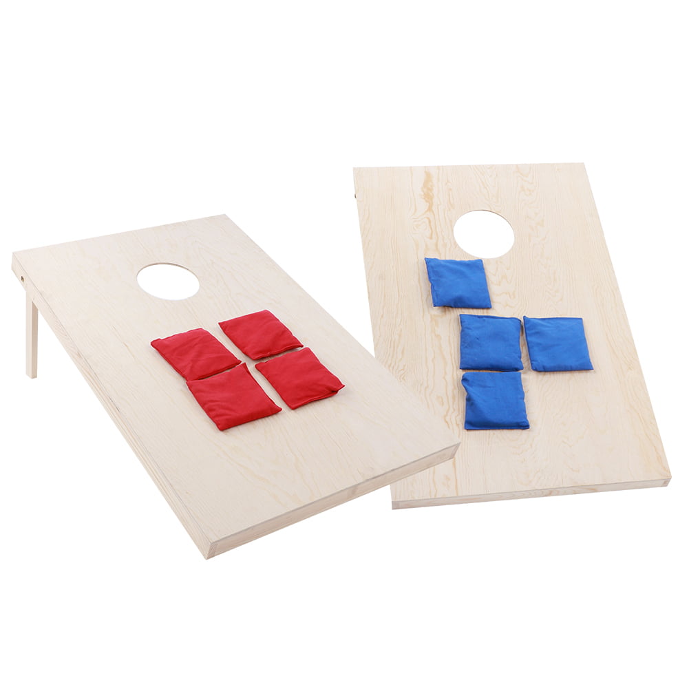 3x2ft Foldable Solid Wood Cornhole Board Set Garden Game 