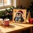 thumbnail image 3 of MYUNNIL Christmas Animal Diamond Painting Kit, 8 x 8" Vintage Sparkling Penguin Pattern Diamond Paint Crafts, Handmade Seasonal Home Decoration for Wall Decor & Gift for Beginner, 3 of 5