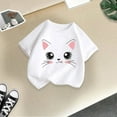thumbnail image 4 of Kiijoy Big Girls Short Sleeve T-Shirt Cute Cat Print Cotton Leisure Tshirt, Sizes 9-10, 4 of 4