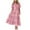 Light Pink, variant on Riforla Women's Summer Button Down Shirt Dress Short Puffy Sleeve Tiered Ruffle Flowy Long Maxi Dresses Black L