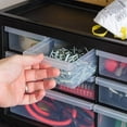 thumbnail image 6 of Small Plastic Storage Drawers, 10-Drawer - 2 Pack, Stackable Teacher Toolbox Craft Small Parts Bead Screw Hardware Building Bricks Organizer, Drink and Water Flavor Packet Organizer, Black, 6 of 7