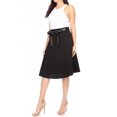 thumbnail image 5 of Women's Elegant High Waist A-Line Midi Skirt with Bow Tie Detail, 5 of 7