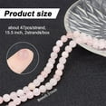 thumbnail image 2 of About 94 Pcs Natural Rose Quartz Beads 8mm Pink Gemstone Beads Smooth Crystal Beads Loose Spacer Round Bead (2 Strands), 2 of 7